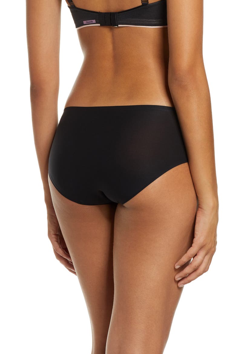 Soft Stretch 3-Pack Seamless Hipster Briefs, Alternate, color, BLACK
