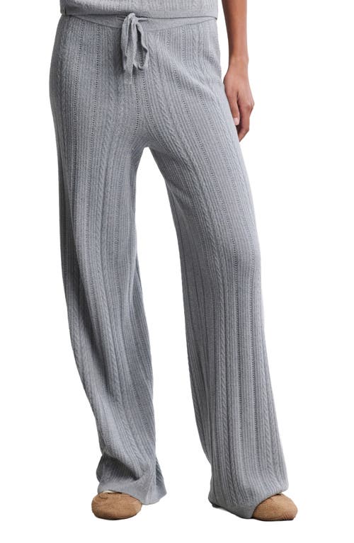 Barefoot Dreams Cozychic® Ultra Lite® Cable Knit Lounge Pants In Gray