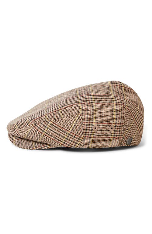 Brixton Hooligan Herringbone Driving Cap In Neutral