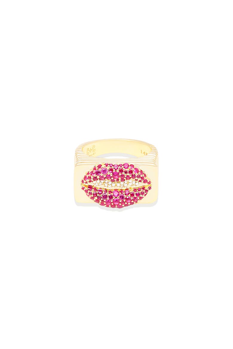 Juju Lips Ring, Main, color, Gold