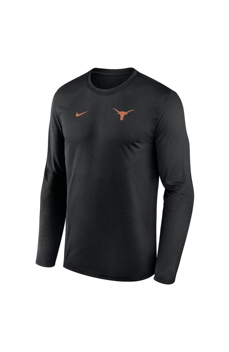 Nike Men's Nike Black Texas Longhorns 2026 Sideline Small Logo Legend Dri-FIT Long Sleeve T-Shirt, Alternate, color, Black