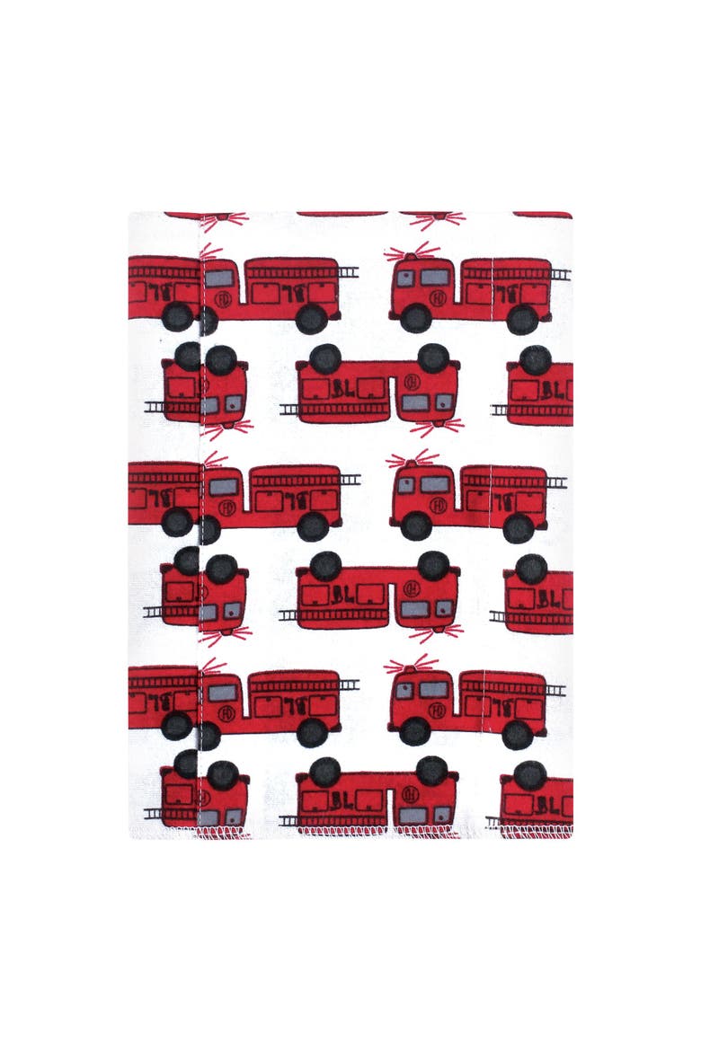 4Pk Cotton-Poly Flannel Burp Cloths, Alternate, color, Fire Truck