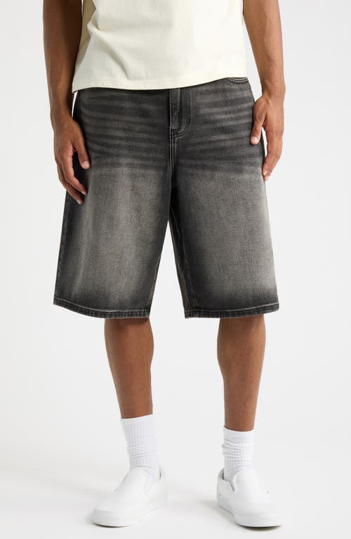 PacSun Clayton II Extreme Baggy Denim Shorts in Black at Nordstrom, Size 32