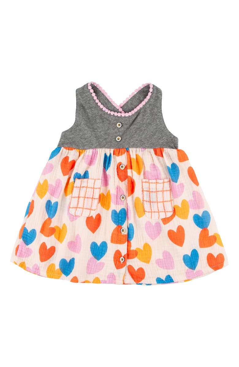 Miki Miette Marin Colorblock Cotton Tank Dress, Main, color, 