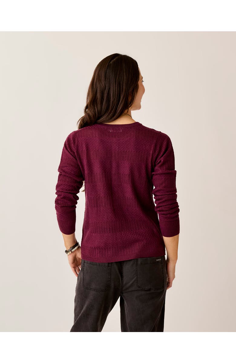 Cave Designs Amara Pointelle Sweater in Nirvana - Sustainable Women's Knitwear, Alternate, color, Nirvana