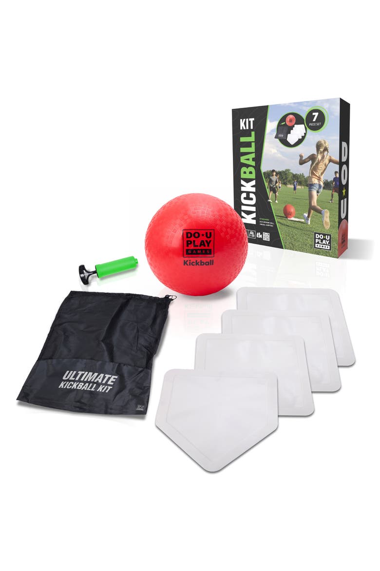 Ultimate Kickball Kit, Outdoor Game Set, 10 Inch Ball, Family Game, Main, color, Multicolored