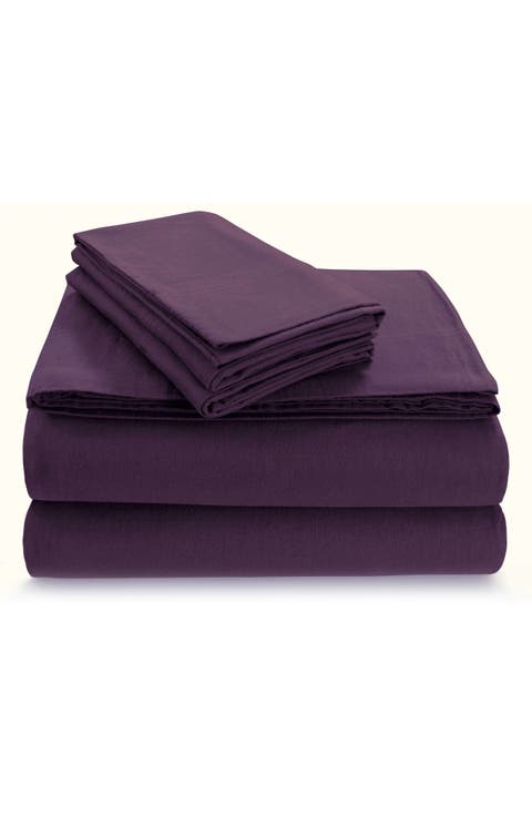 Solid Cotton Flannel Sheet Set