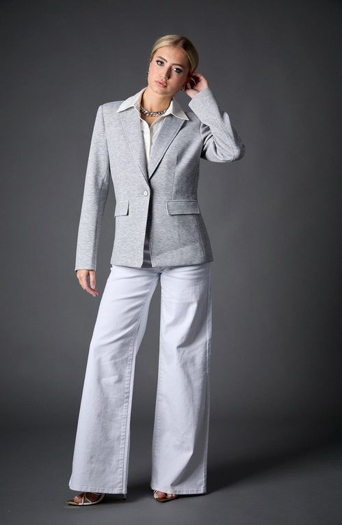 Blue Revival Helen Blazer In Heather Cement