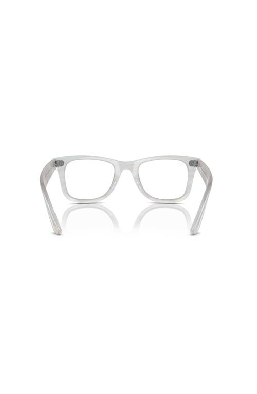 Ray Ban Ray-ban 50mm Square Optical Glasses In White