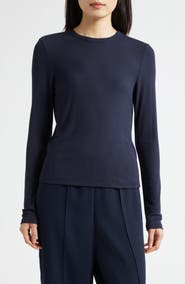 Vince Luxe Long Sleeve Crewneck Top