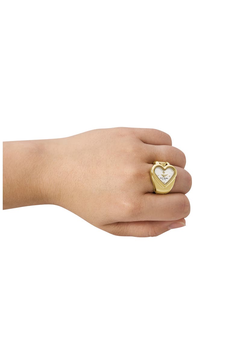 monroe heart ring watch, 21mm x 22mm, Alternate, color, GOLD
