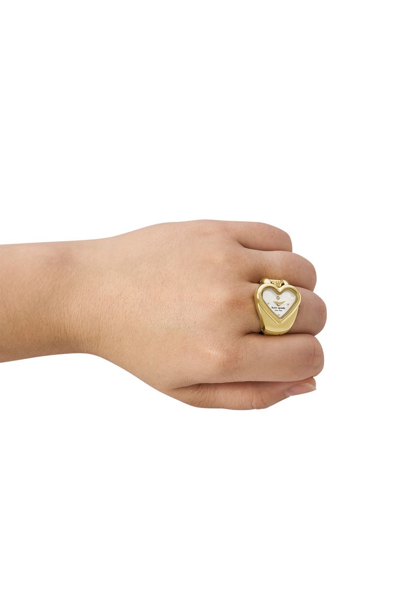 Kate Spade New York monroe heart ring watch, 21mm x 22mm, Alternate, color, 