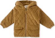 Pehr Organic Cotton Corduroy Quilted Hooded Jacket