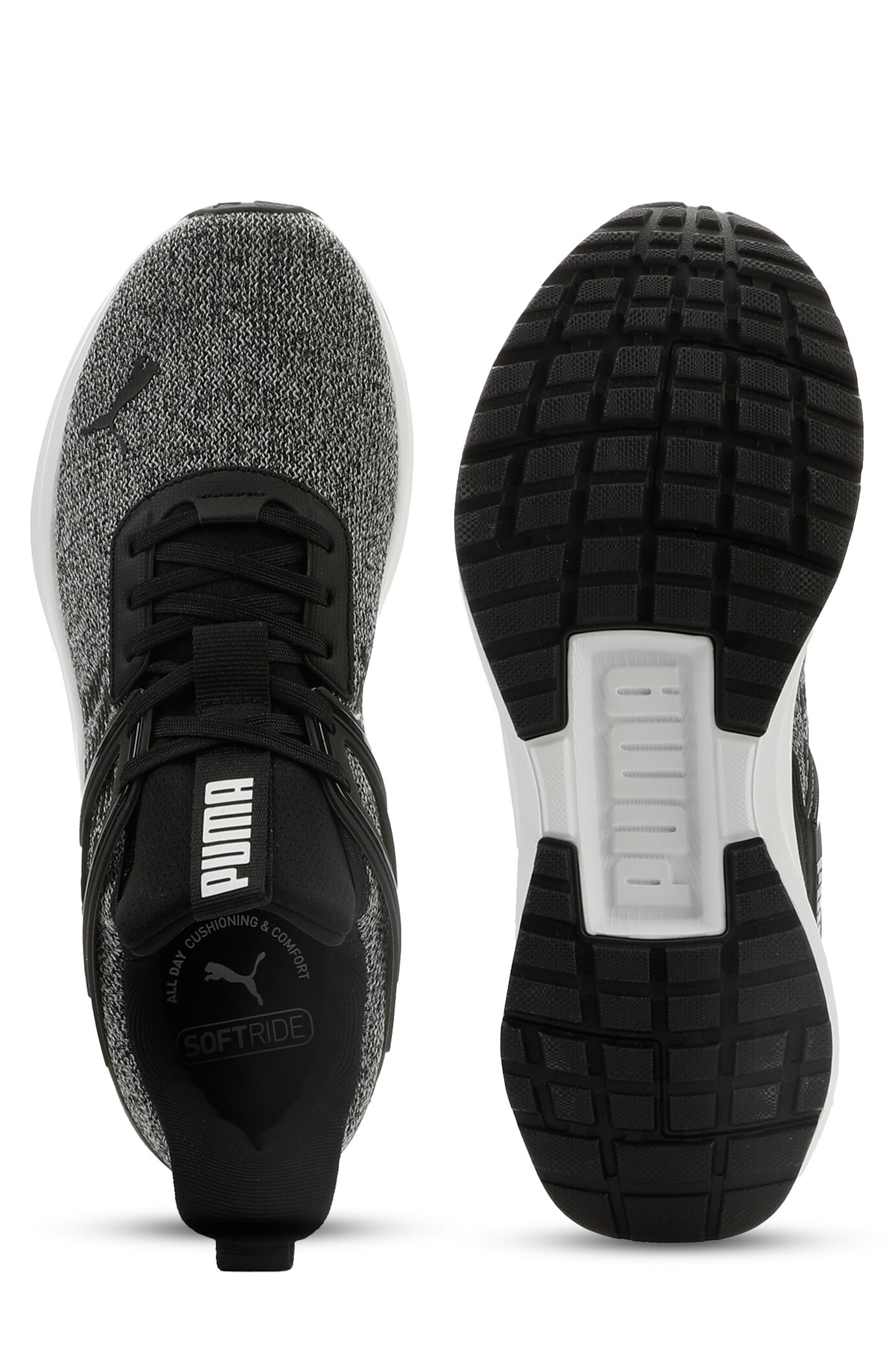 PUMA Outpace Heather Sneaker, Alternate, color, Puma Black/ Puma White