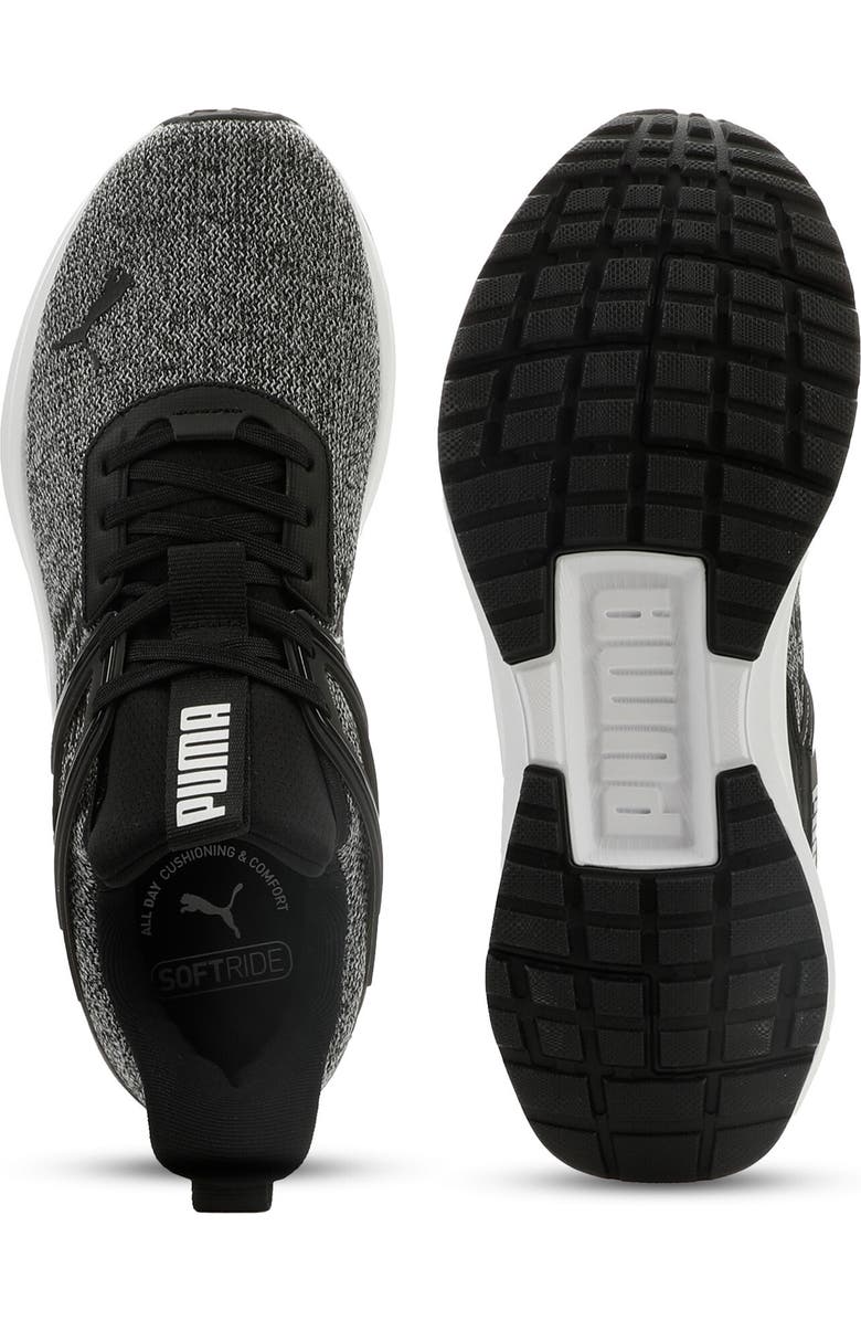 PUMA Outpace Heather Sneaker, Alternate, color, Puma Black/ Puma White