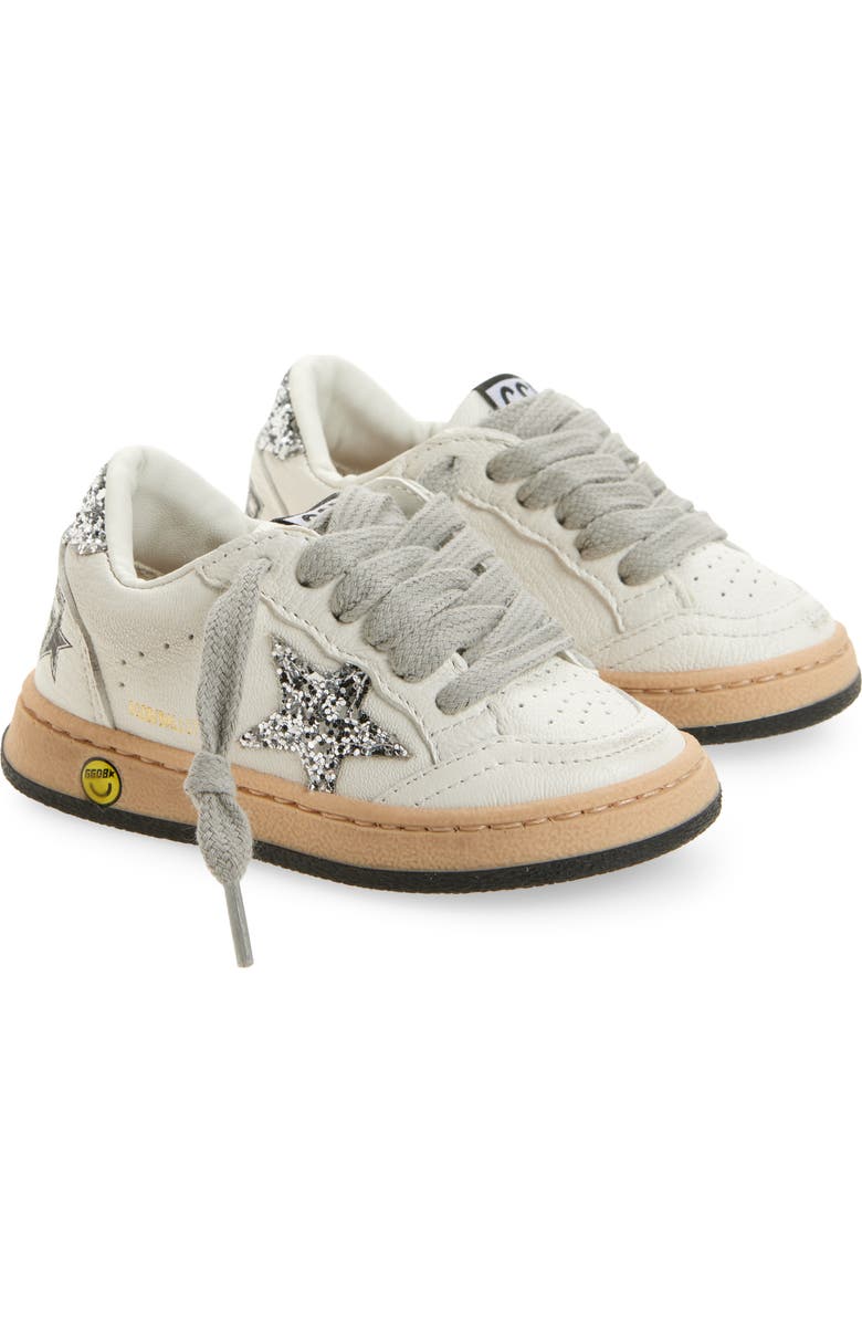 Golden Goose Kids' Ball Star Sneaker, Main, color, White/ Silver