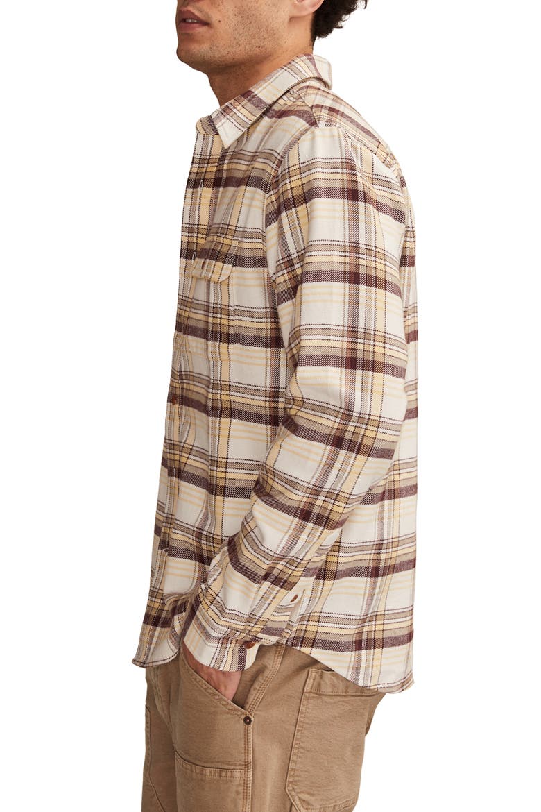 Cloud Soft Plaid Flannel Button-Up Shirt, Alternate, color, TAN MULTI