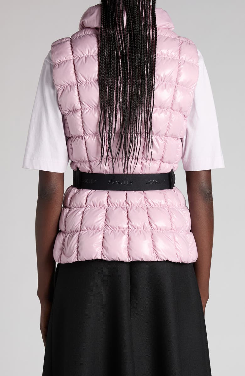 Moncler Emilion Box Quilted Down Vest, Alternate, color, Dawn Pink
