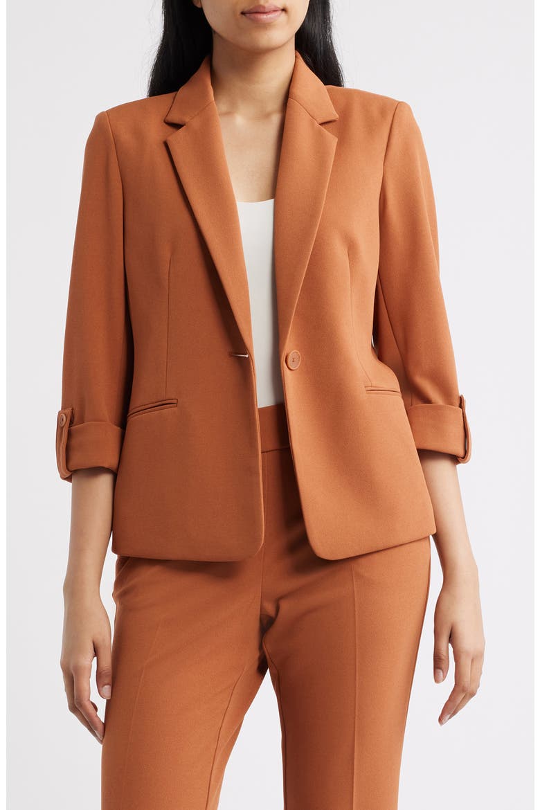 Roll-Tab Sleeve Jacket, Main, color, CEDAR SPICE