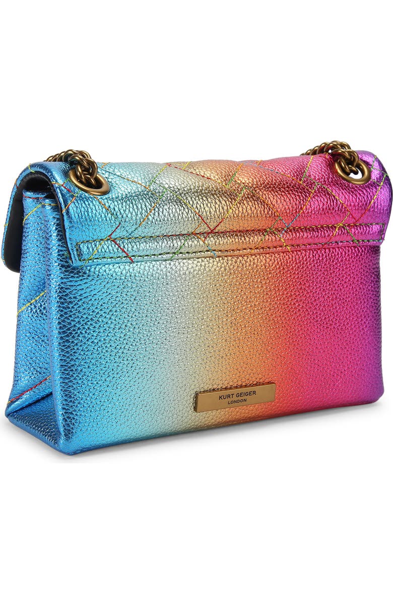 Kurt Geiger London Mini Kensington Convertible Metallic Leather Crossbody Bag, Alternate, color,
