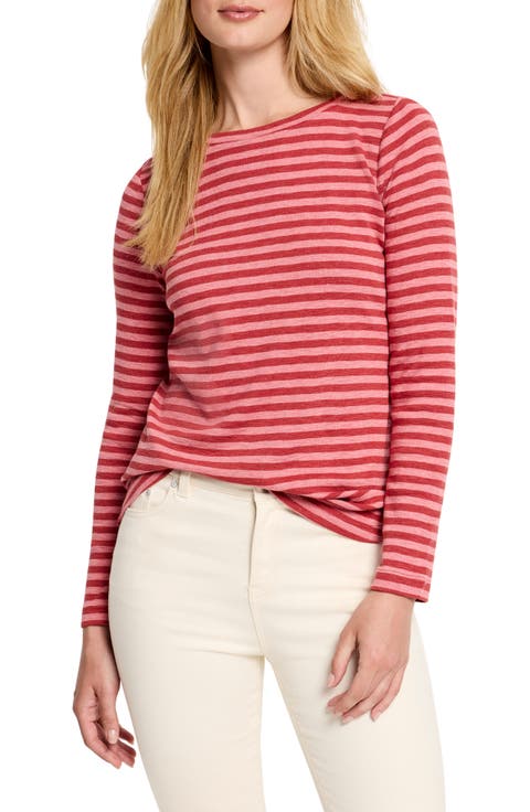 Stripe Boat Neck T-Shirt