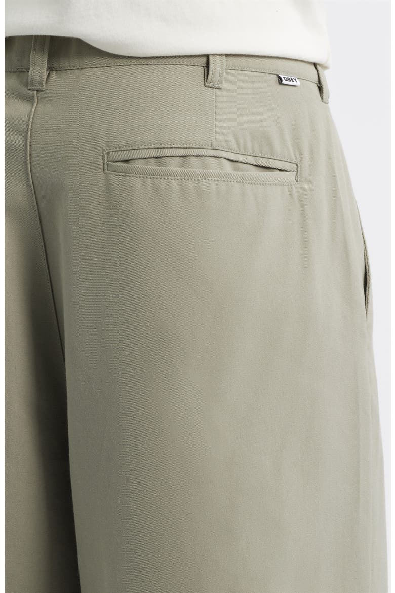 Otis Pleated Twill Pants, Alternate, color, DRIED SAGE