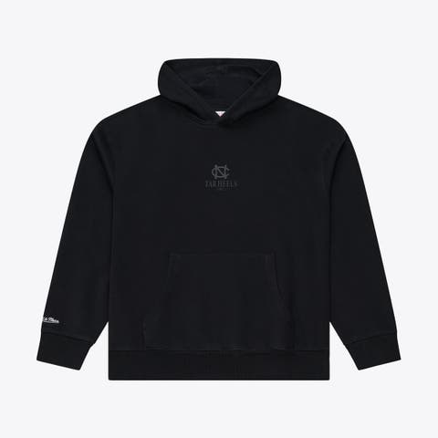 Men's Mitchell & Ness  Black North Carolina Tar Heels Monochrome Icon Fleece Hoodie