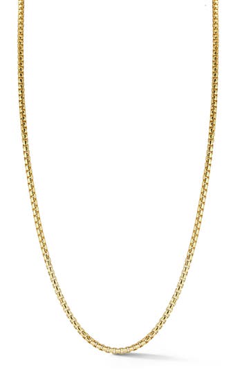 Yield Of Men Rounded Box Chain Necklace In Gray