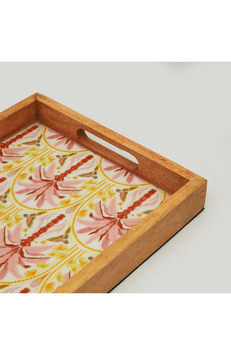 Mela Artisans Pink Summer Inlay Tray, Alternate, color, Pink