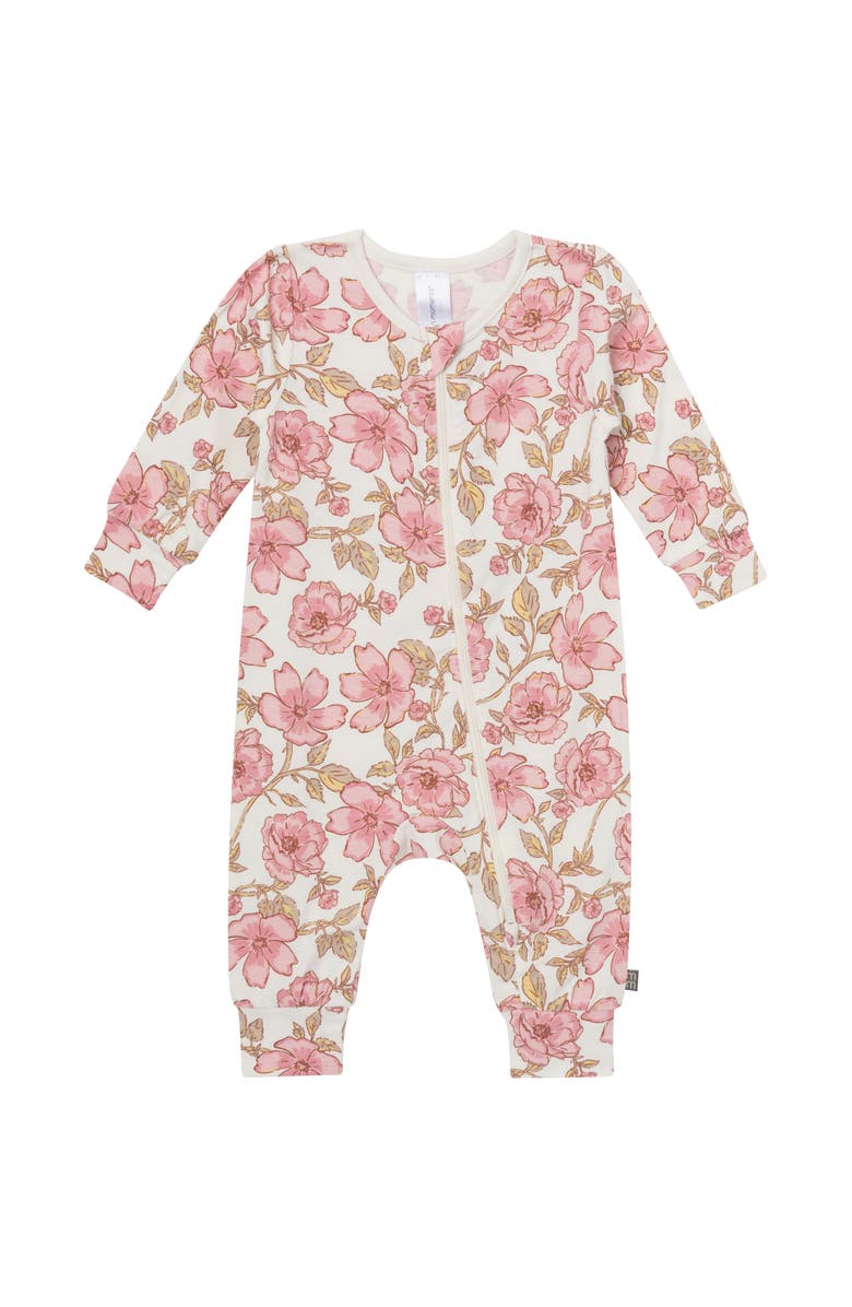 Modern Moments Footless Pajamas, Alternate, color, Flower