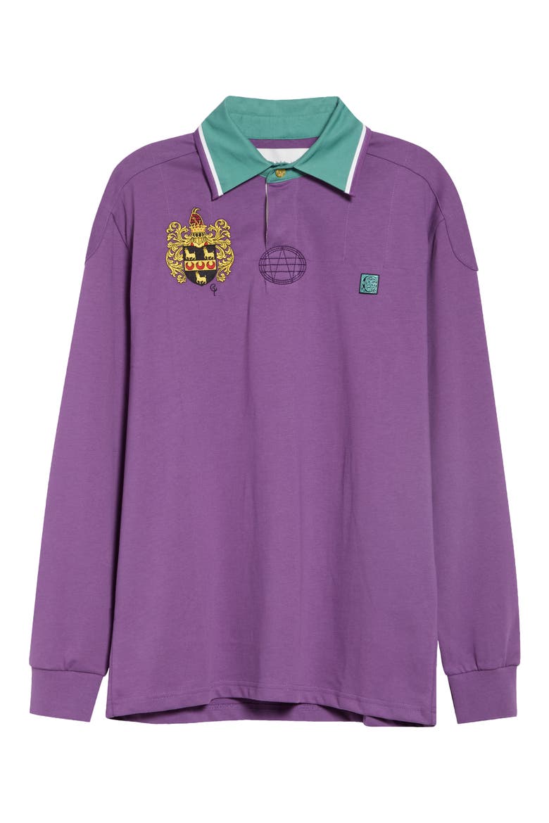 Crest Rugby Shirt, Alternate, color, PURPLE