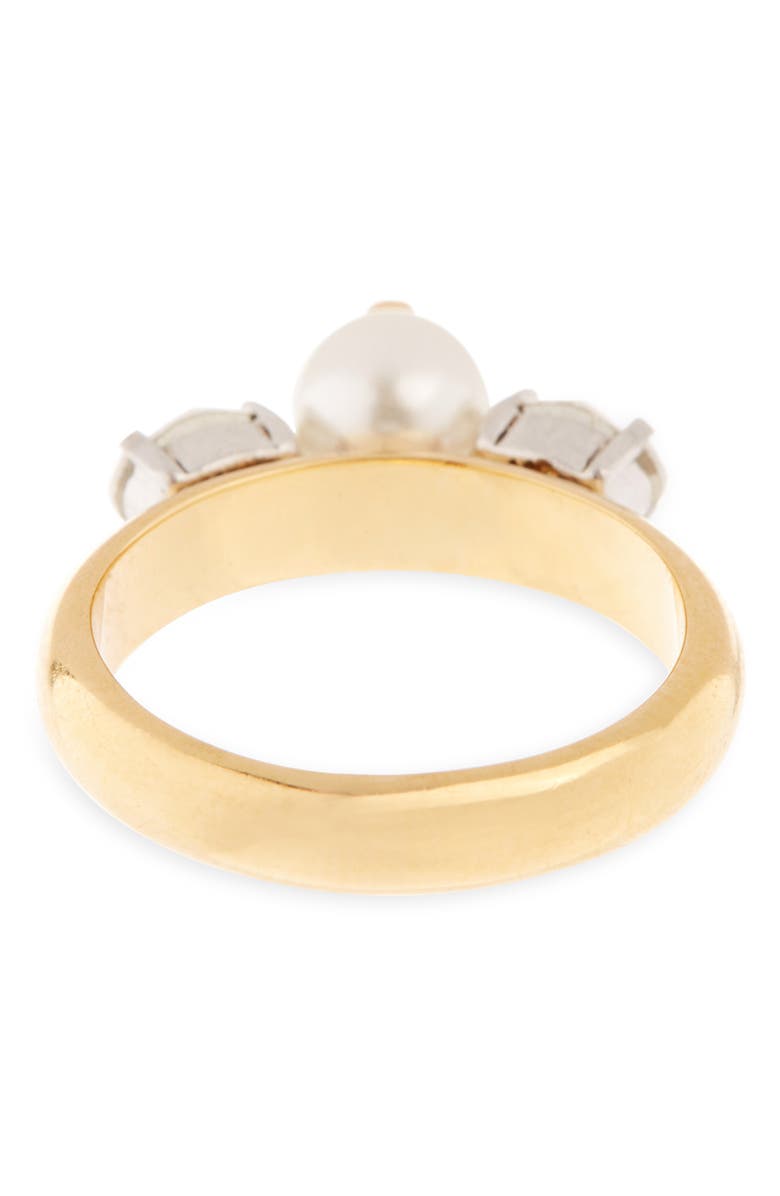 Simone Rocha Crystal & Imitation Pearl Ring, Alternate, color, 
