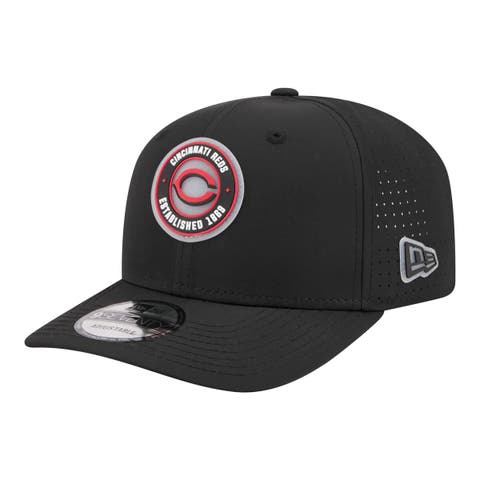 Men's New Era  Black Cincinnati Reds Circle 9SEVENTY Adjustable Hat