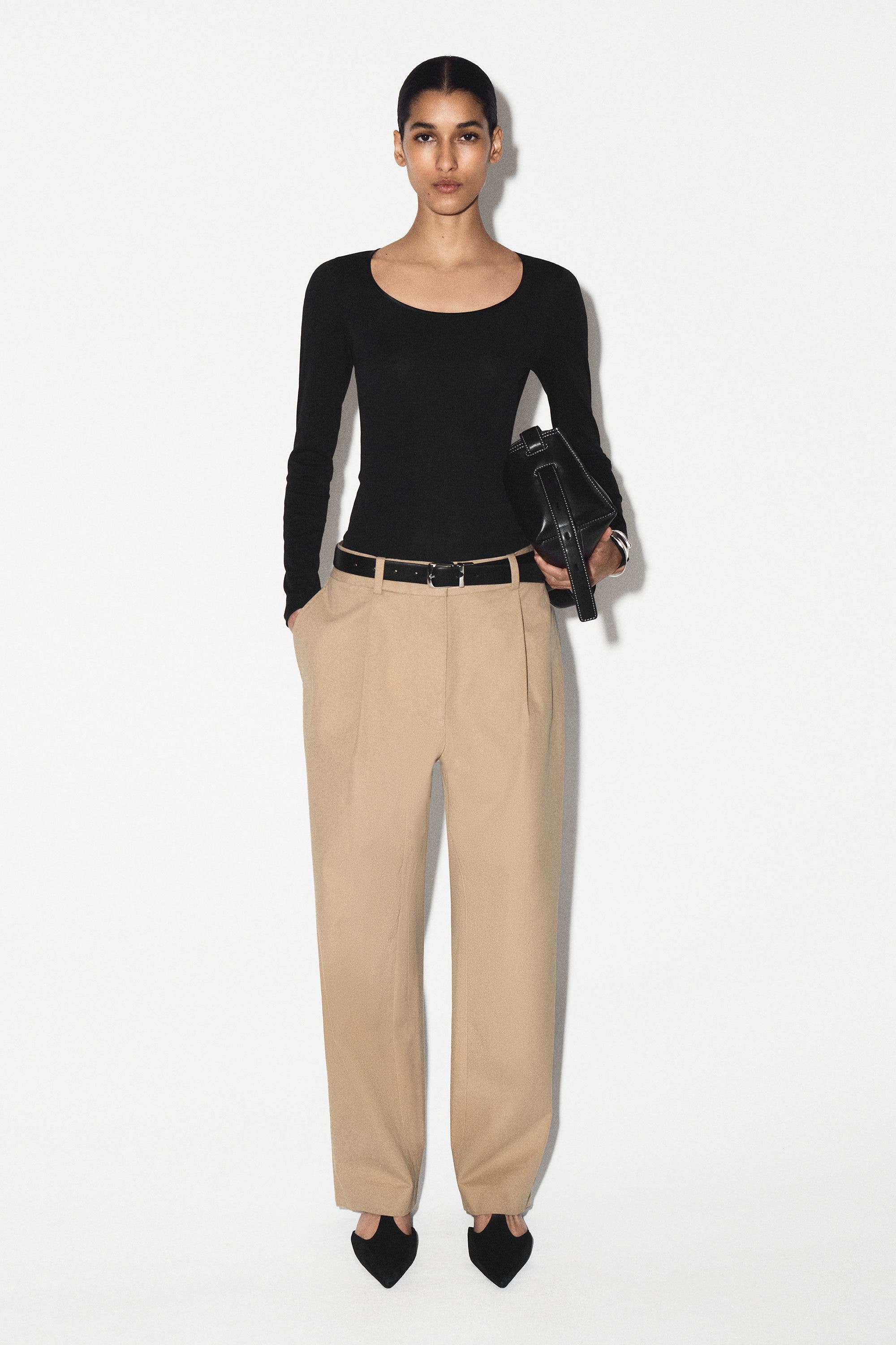 COS Cotton-Twill Tapered Pants (Women) | Nordstrom