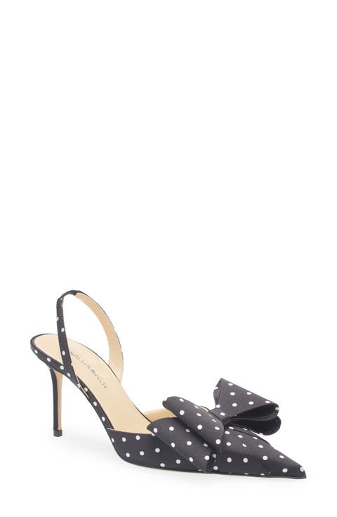 Le Cadeau Bow Polka Dot Slingback Pump