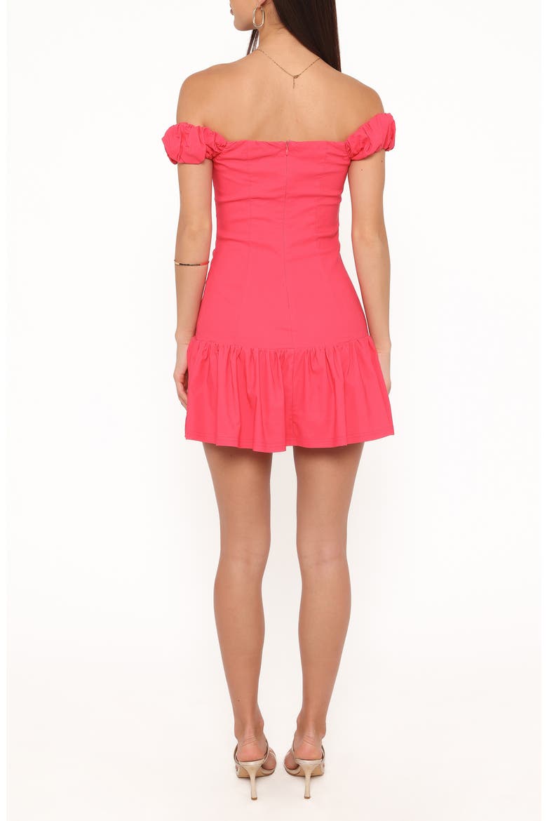Lily Off the Shoulder Minidress, Alternate, color, BERRY
