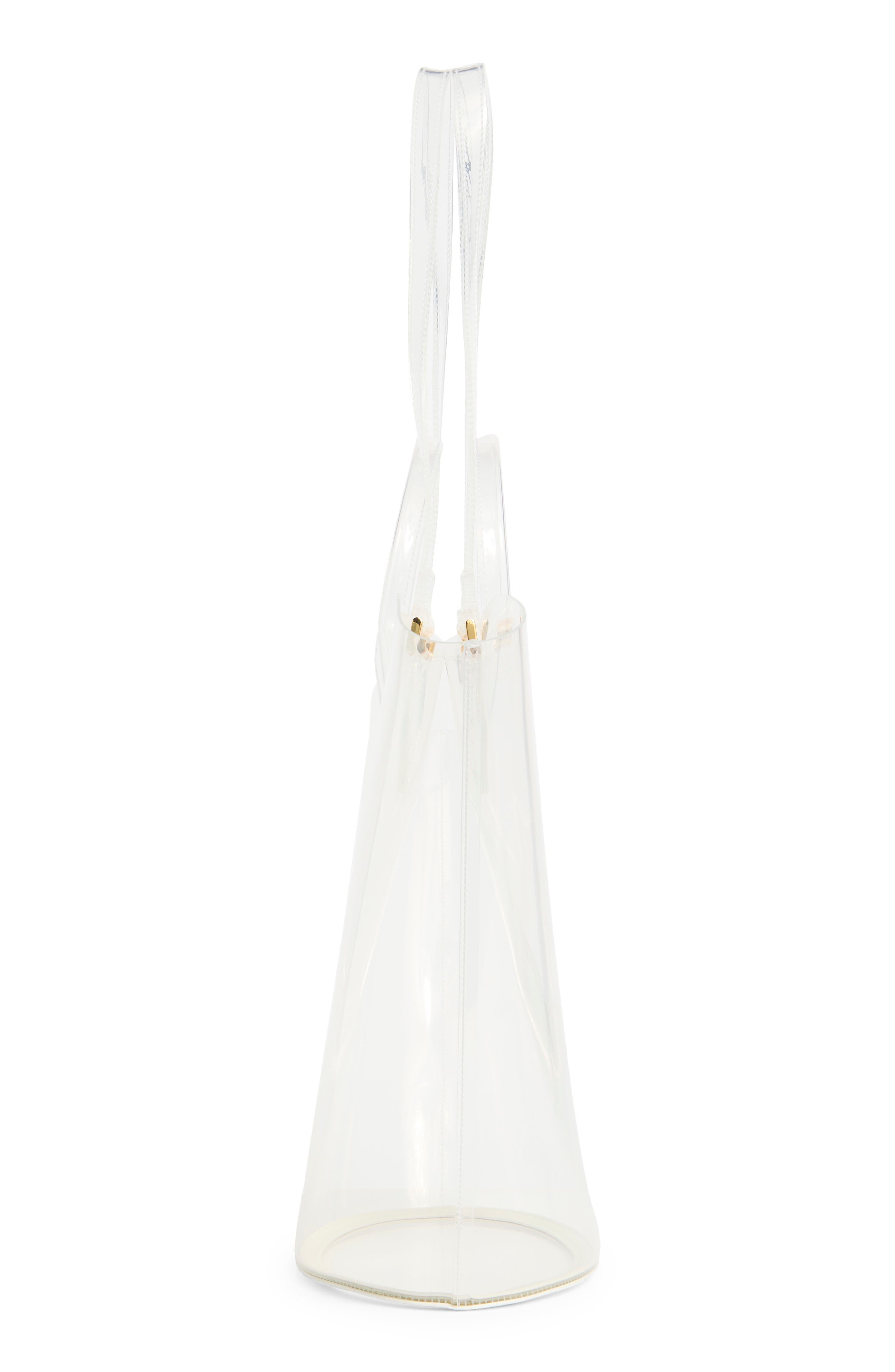 Veronica Beard Large The Crest Clear Tote, Alternate, color, Transparent