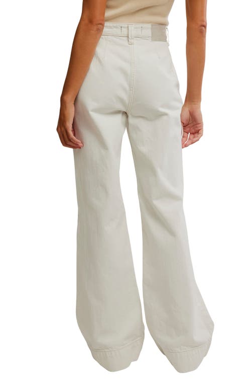 Free People Cerine Relaxed Bootcut Jeans In White