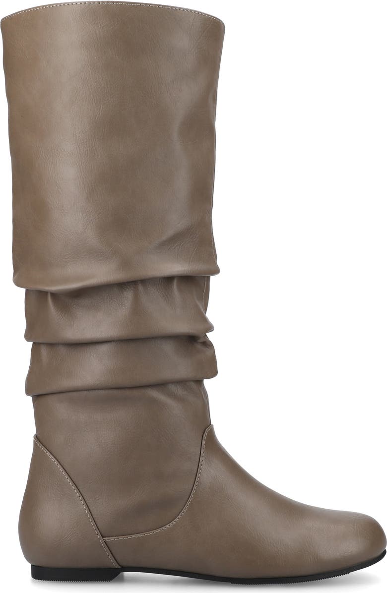 Journee Collection Jayne Ruched Tall Boot - Extra Wide Calf, Alternate, color, Taupe