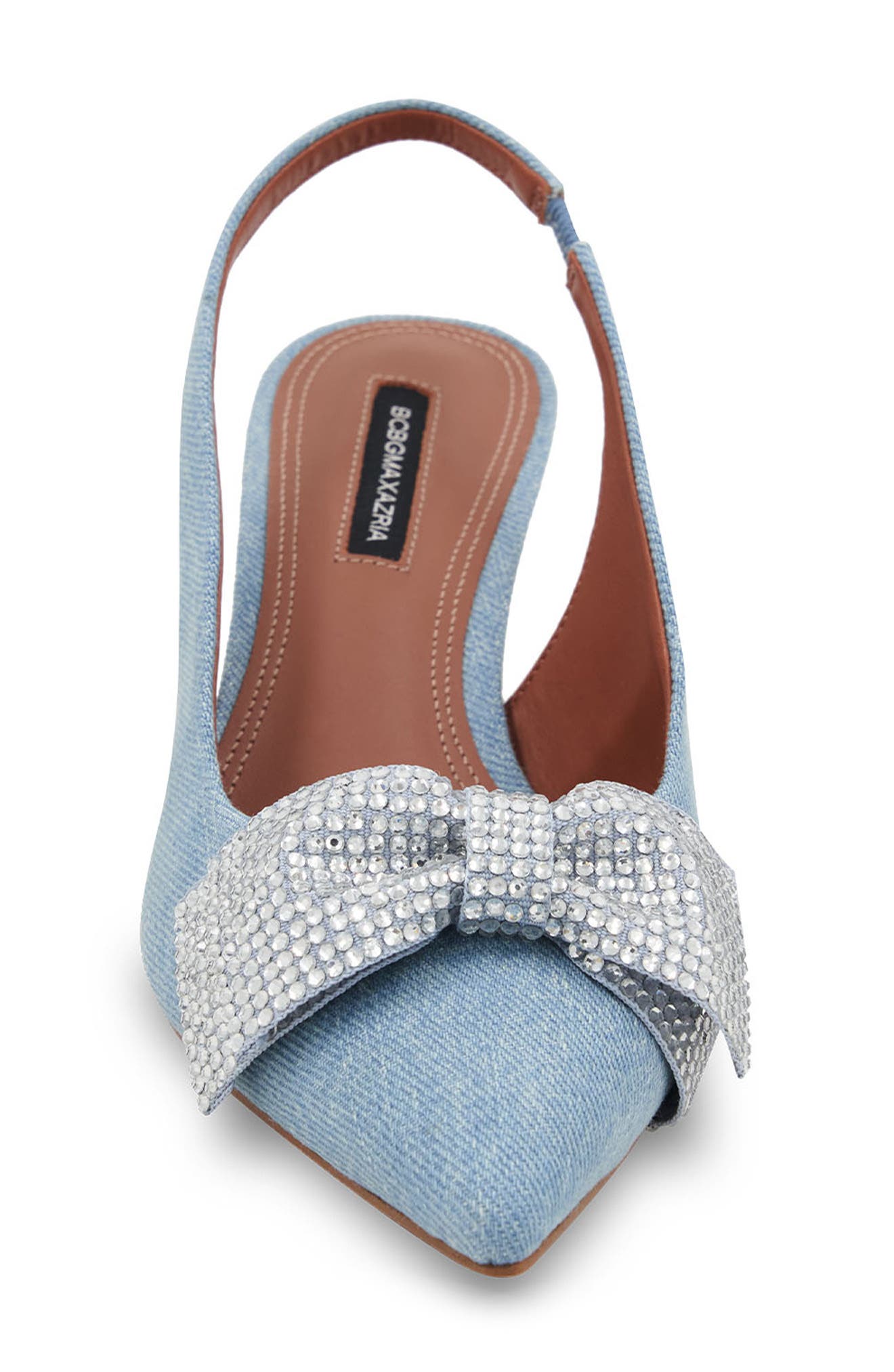BCBGMAXAZRIA Archie Pointed Toe Slingback Pump, Alternate, color, Denim