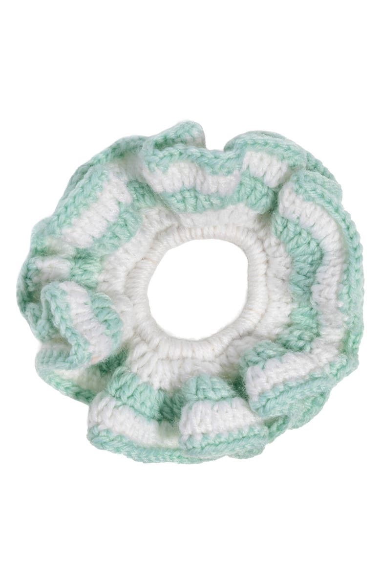 Kitsch Crochet Scrunchie, Alternate, color, Seafom Blue