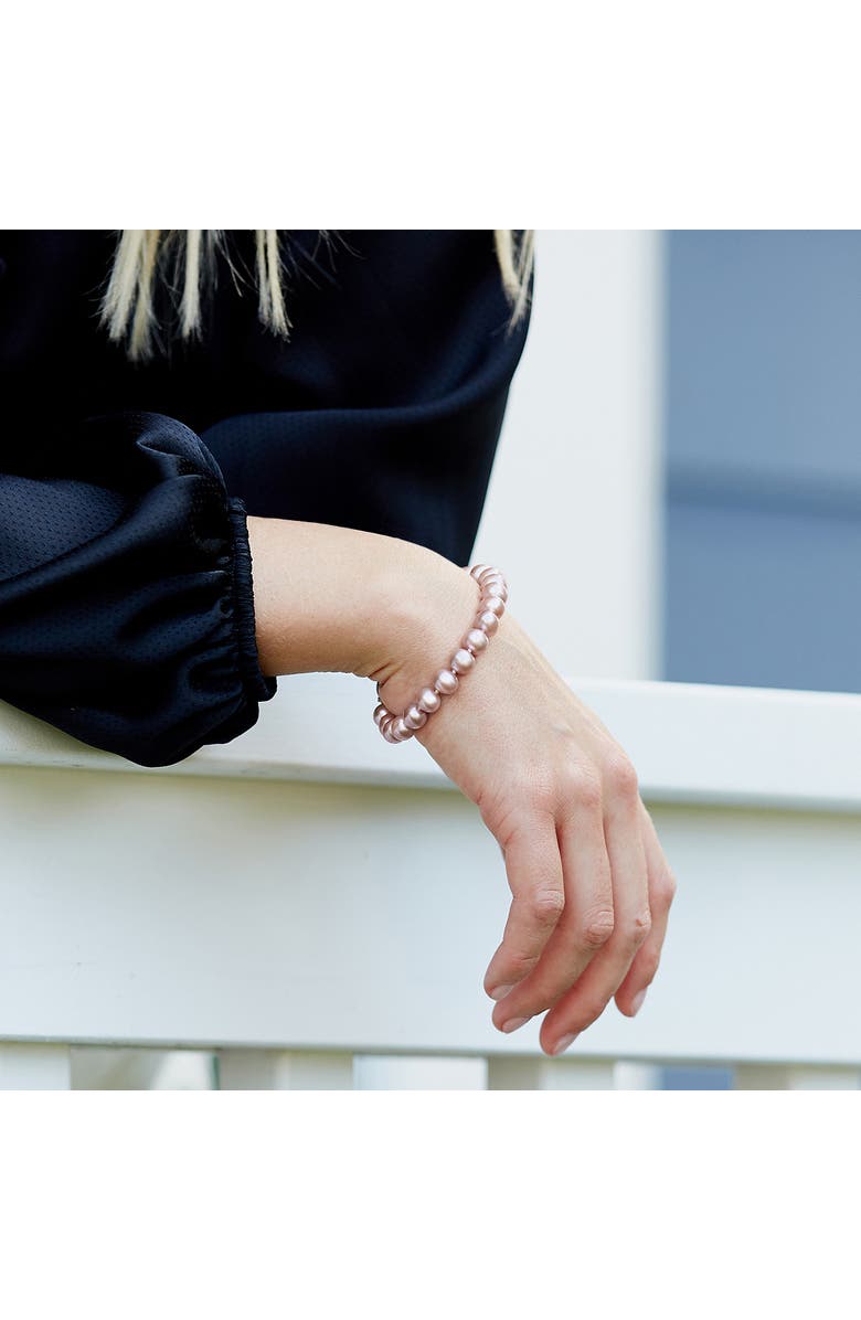 The Pearl Source Freshwater Pearl Bracelet 8-8.5mm, Alternate, color, Pink Pearl - Infinity Clasp
