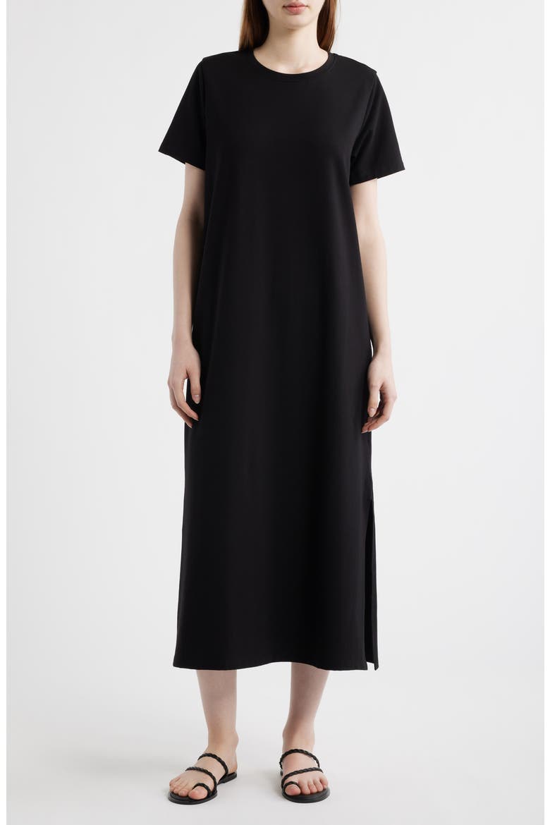 Maxi T-Shirt Dress, Main, color, BLACK