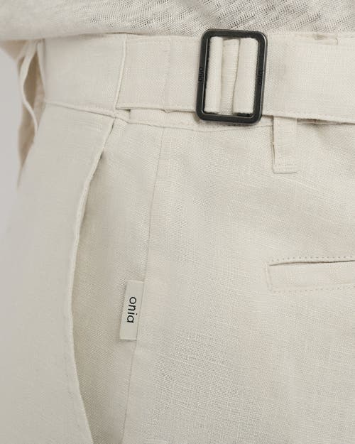 Onia Linen Fixed Waist 7.5 Shorts In Multi