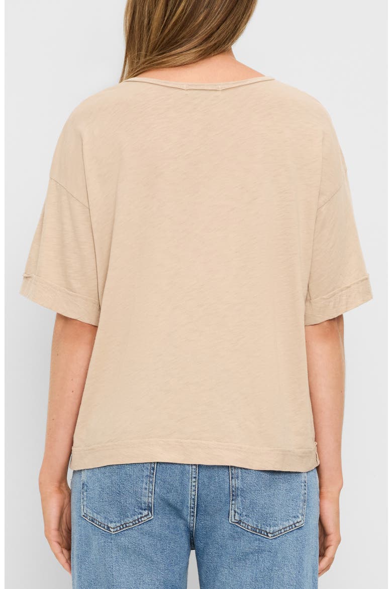 Tilda Oversize Cotton Crewneck T-Shirt, Alternate, color, MACADAMIA