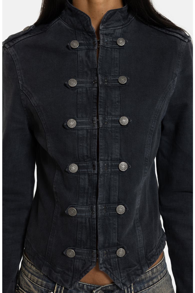 Denim Drummer Jacket, Alternate, color, BLACK