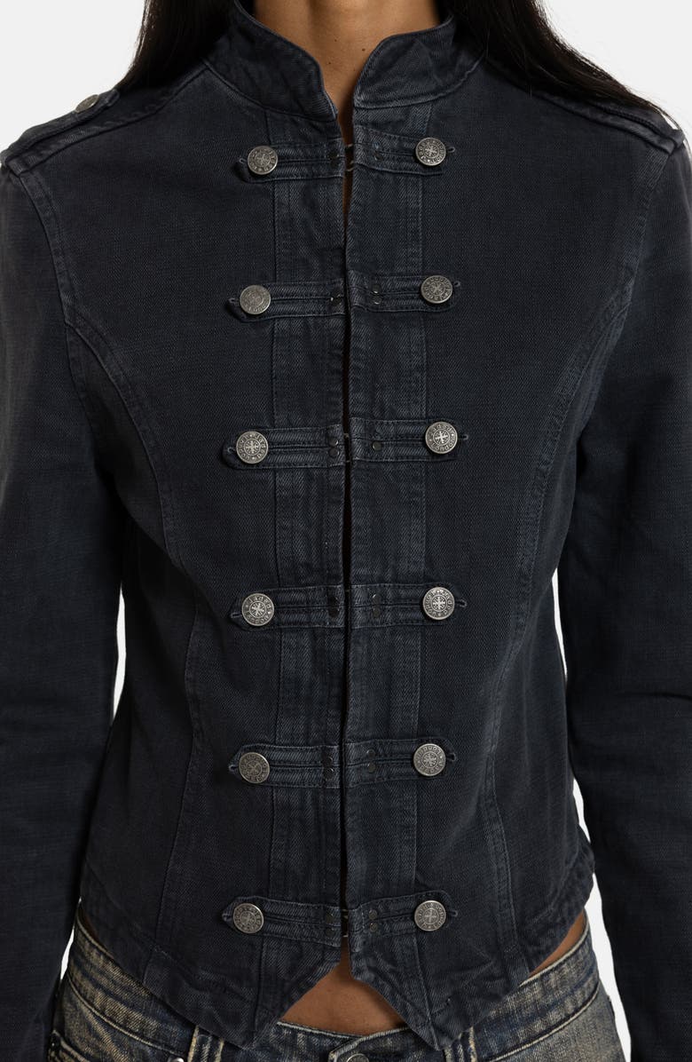 JADED LONDON Denim Drummer Jacket, Alternate, color, Black