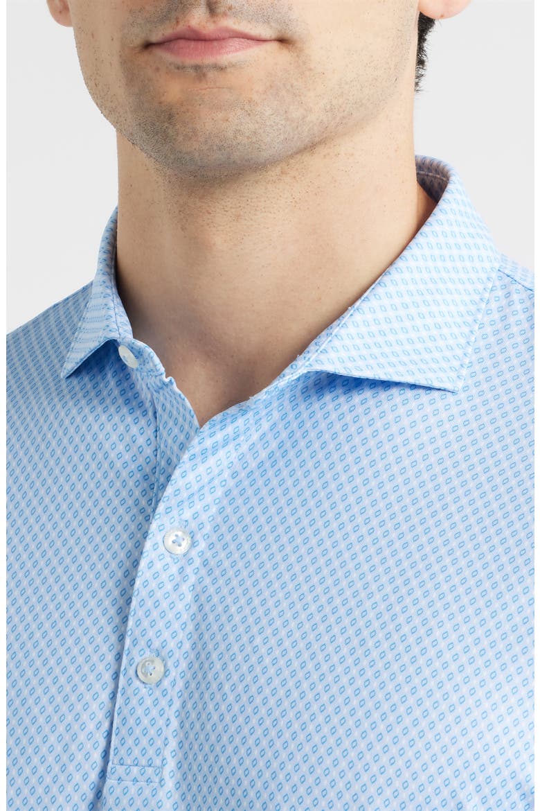 Connors Geo Print Performance Jersey Polo, Alternate, color, KONA