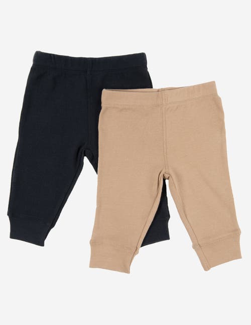 Leveret Baby Pants & Leggings Set, Navy Crawling Pant + Colored Legging In Neutral