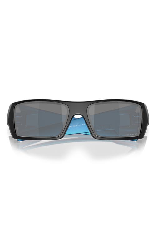 Oakley Gascan 60mm Polarized Rectangular Sunglasses In Matte Black